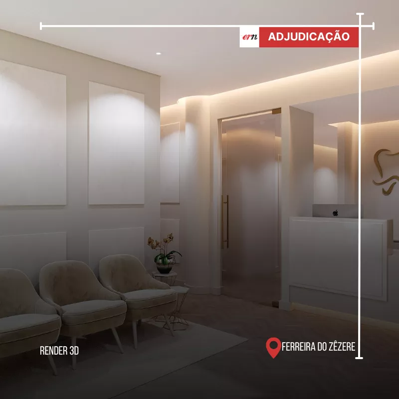 render da sala de atendimento da clinica dentaria de ferreira do zêzere